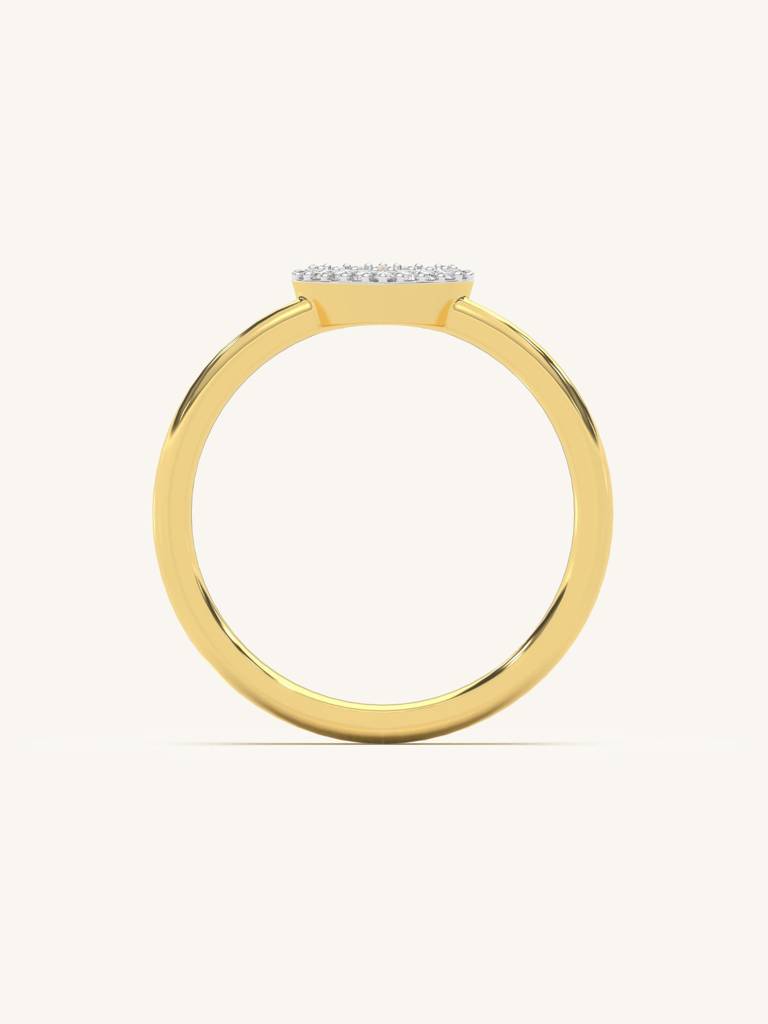 Open Heart Band Ring 925 Sterling Silver 18Kt Gold Vermeil Jewellery For Women : QA113003Y14