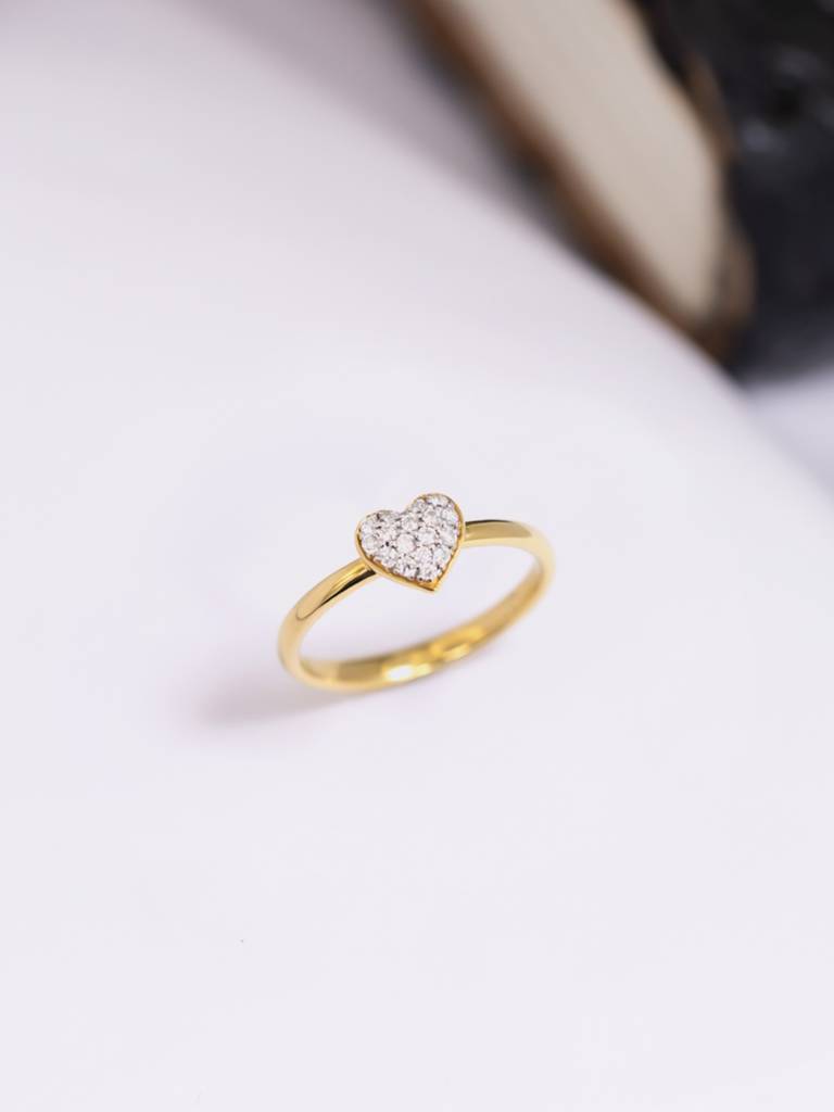 Full Sparkle Band Ring 925 Sterling Silver 18Kt Gold Vermeil Jewellery For Women : QA113006Y13