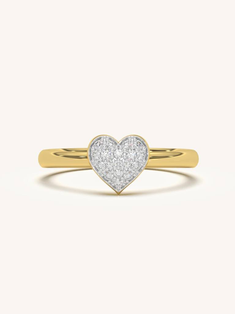 Full Sparkle Band Ring 925 Sterling Silver 18Kt Gold Vermeil Jewellery For Women : QA113006Y14