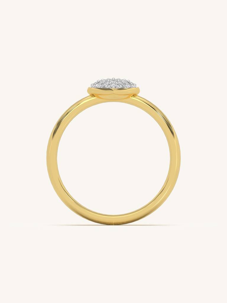 Full Sparkle Band Ring 925 Sterling Silver 18Kt Gold Vermeil Jewellery For Women : QA113006Y15