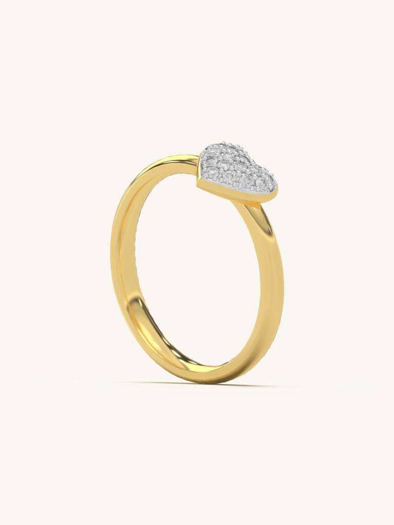 Full Sparkle Band Ring 925 Sterling Silver 18Kt Gold Vermeil Jewellery For Women : QA113006Y16
