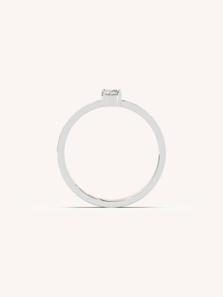 Round Brilliant Band Ring 925 Sterling Silver 18Kt Gold Vermeil Jewellery For Women : QA117003Y16
