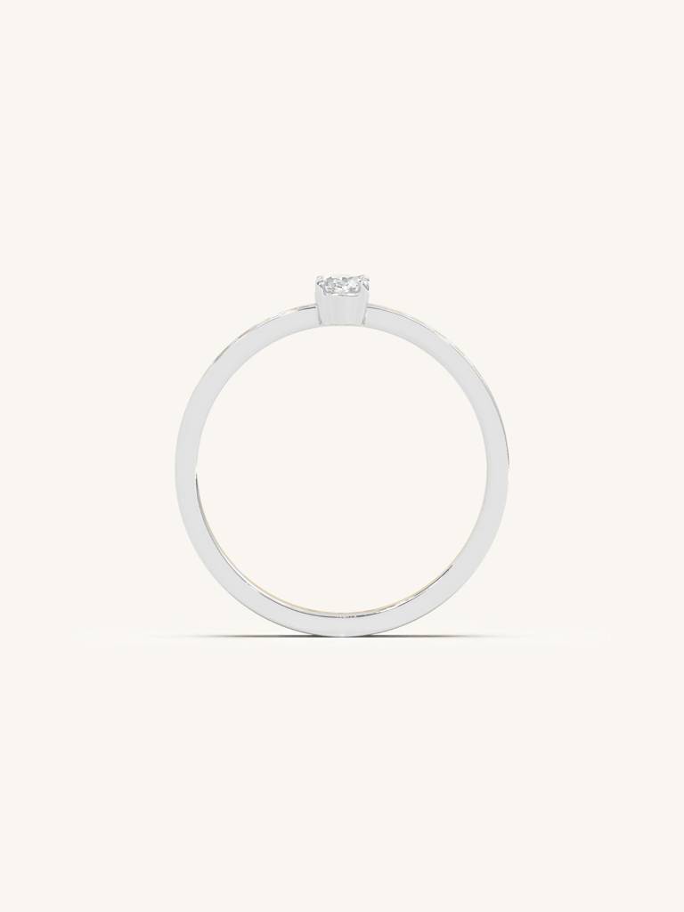 Boxy Center Oval Band Ring 925 Sterling Silver 18Kt Gold Vermeil Jewellery For Women : QA117004Y13