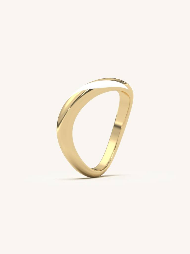 Ceramic Edge Band Ring 925 Sterling Silver 18Kt Gold Vermeil Jewellery For Women : QA122010Y14