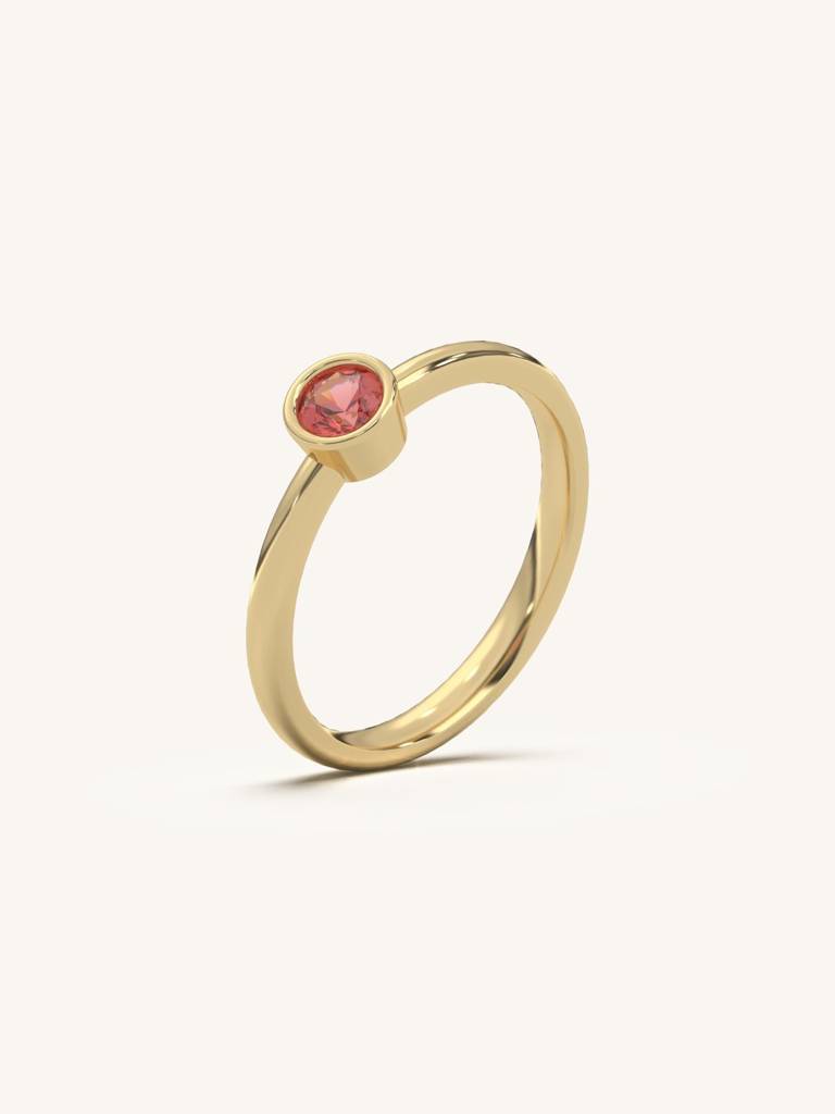 Petite Ruby Band Ring 925 Sterling Silver 18Kt Gold Vermeil Jewellery For Women : QA123007Y12