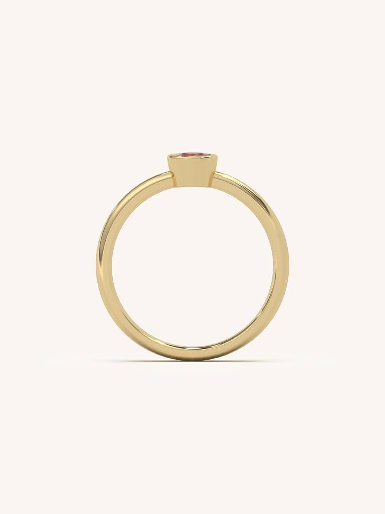 Petite Ruby Band Ring 925 Sterling Silver 18Kt Gold Vermeil Jewellery For Women : QA123007Y13