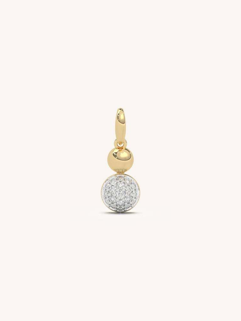 Beaded Drop Pendant 925 Sterling Silver 18Kt Gold Vermeil Jewellery For Women : QC114001_Y