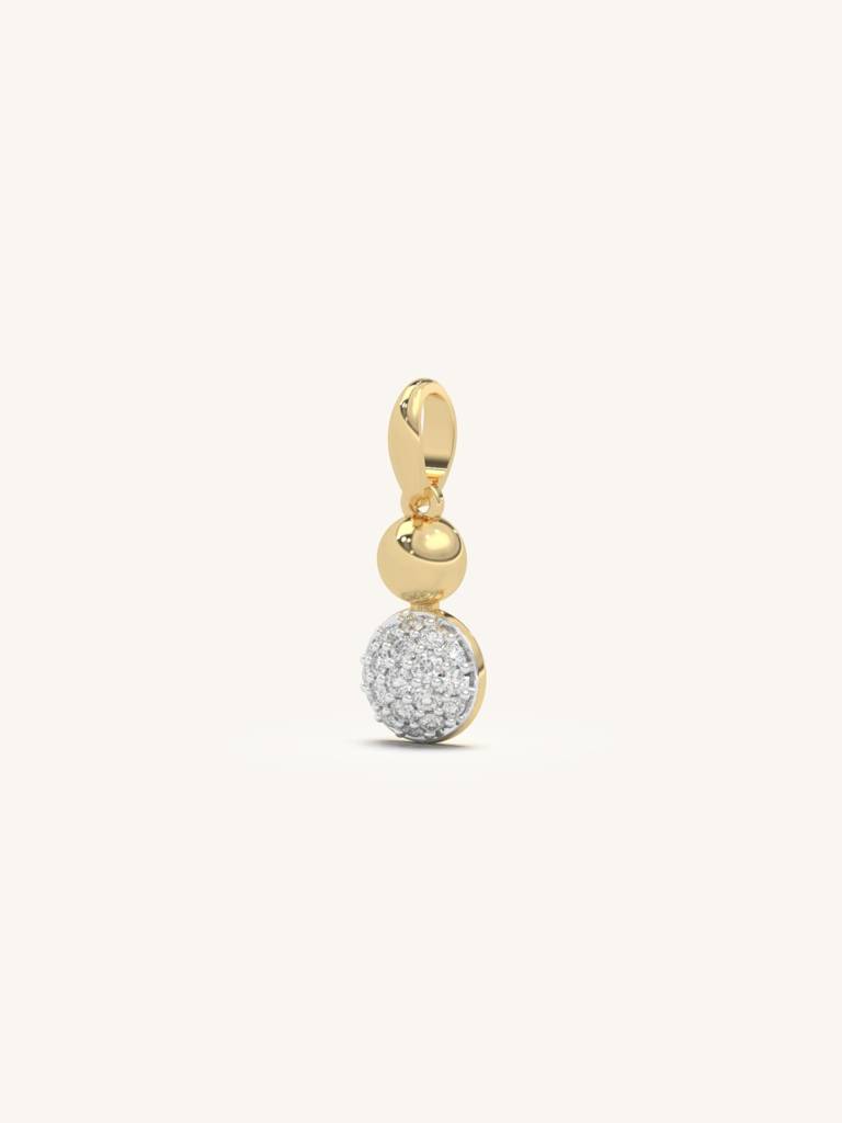 Beaded Drop Pendant 925 Sterling Silver 18Kt Gold Vermeil Jewellery For Women : QC114001_Y