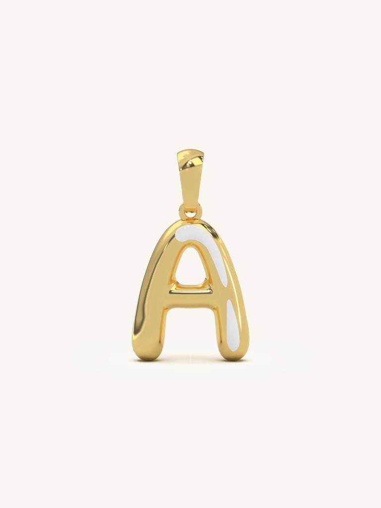 Initial Pendant 925 Sterling Silver 18Kt Gold Vermeil Jewellery For Women : QC120001_Y