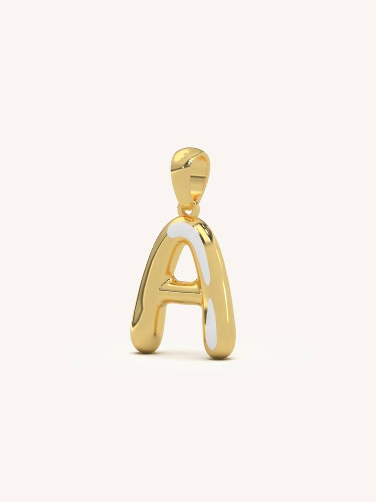 Initial Pendant 925 Sterling Silver 18Kt Gold Vermeil Jewellery For Women : QC120001_Y