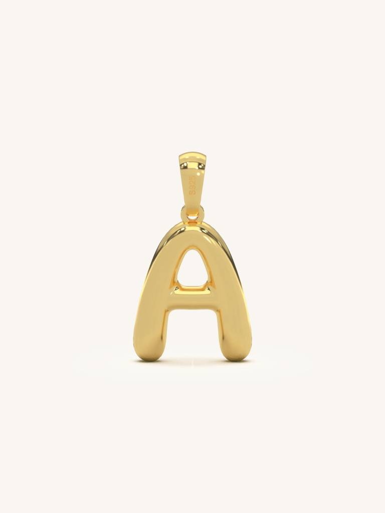 Initial Pendant 925 Sterling Silver 18Kt Gold Vermeil Jewellery For Women : QC120001_Y