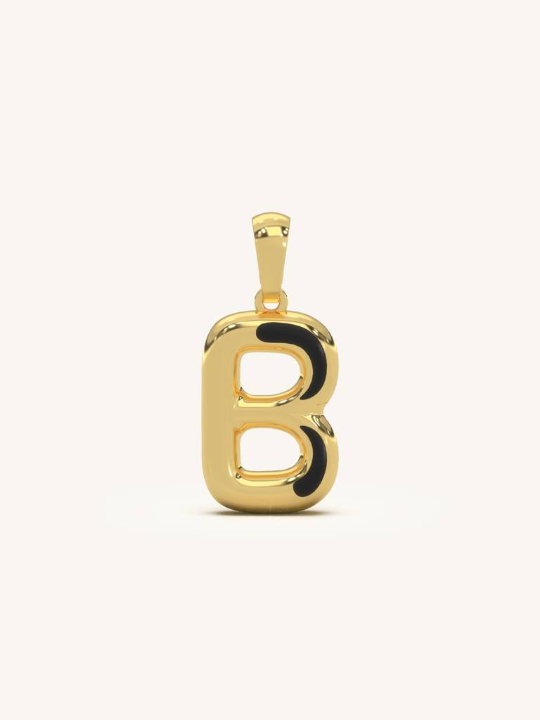 Initial Pendant 925 Sterling Silver 18Kt Gold Vermeil Jewellery For Women : QC120002_Y