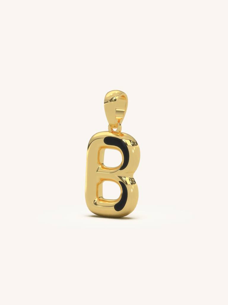 Initial Pendant 925 Sterling Silver 18Kt Gold Vermeil Jewellery For Women : QC120002_Y