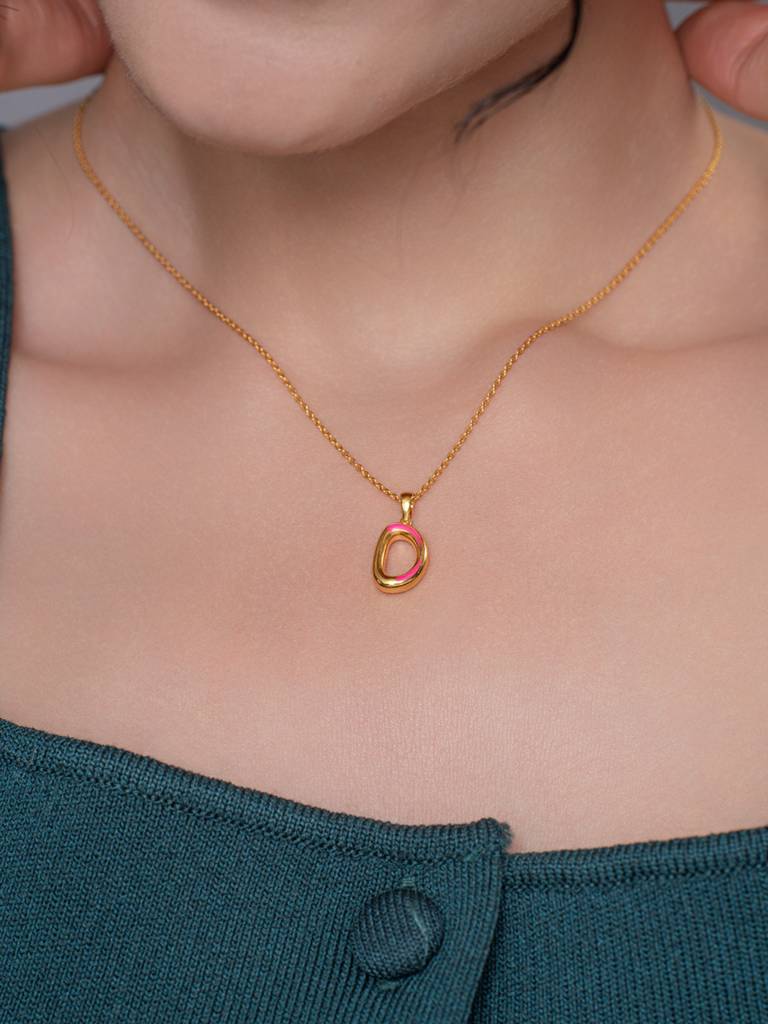 Initial Pendant 925 Sterling Silver 18Kt Gold Vermeil Jewellery For Women : QC120004_Y