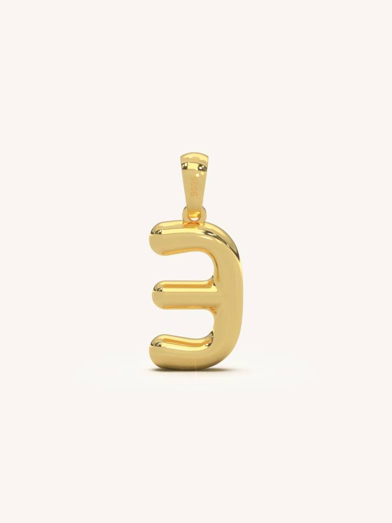 Initial Pendant 925 Sterling Silver 18Kt Gold Vermeil Jewellery For Women : QC120005_Y