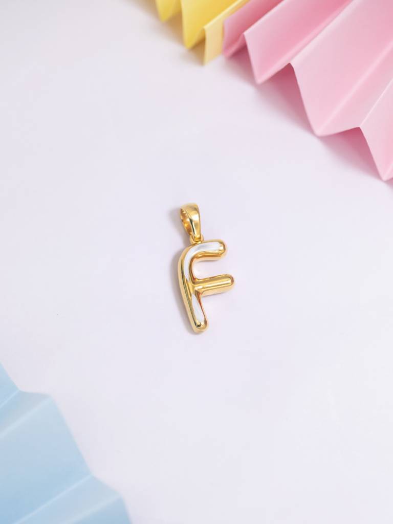 Initial Pendant 925 Sterling Silver 18Kt Gold Vermeil Jewellery For Women : QC120006_Y