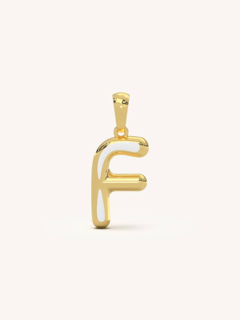 Initial Pendant 925 Sterling Silver 18Kt Gold Vermeil Jewellery For Women : QC120006_Y
