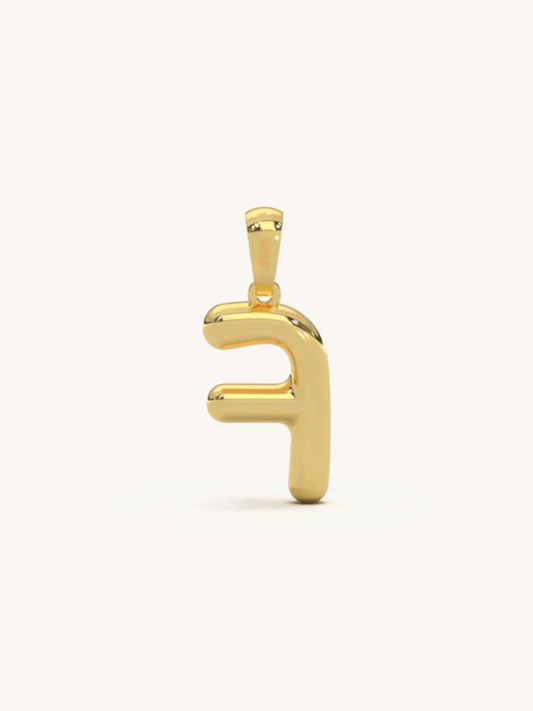 Initial Pendant 925 Sterling Silver 18Kt Gold Vermeil Jewellery For Women : QC120006_Y