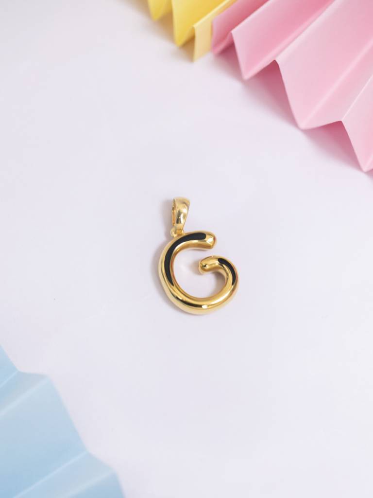 Initial Pendant 925 Sterling Silver 18Kt Gold Vermeil Jewellery For Women : QC120007_Y