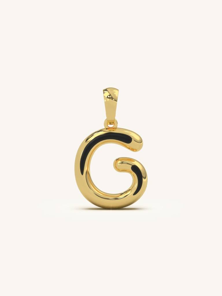 Initial Pendant 925 Sterling Silver 18Kt Gold Vermeil Jewellery For Women : QC120007_Y