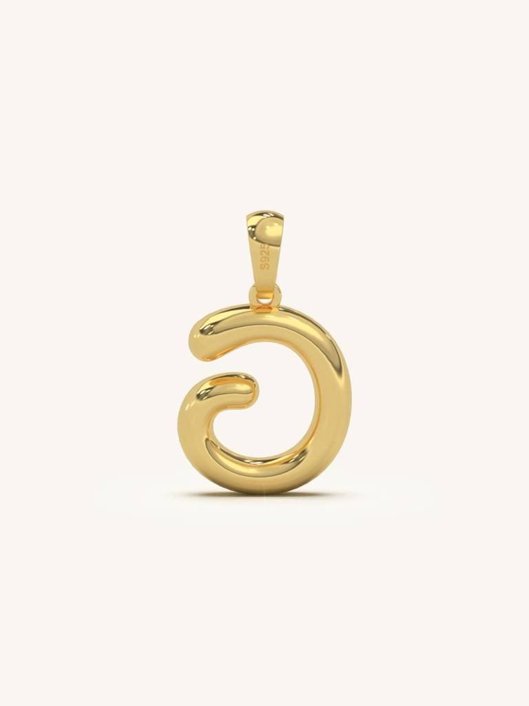 Initial Pendant 925 Sterling Silver 18Kt Gold Vermeil Jewellery For Women : QC120007_Y