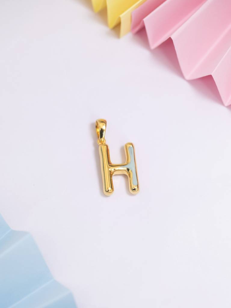 Initial Pendant 925 Sterling Silver 18Kt Gold Vermeil Jewellery For Women : QC120008_Y