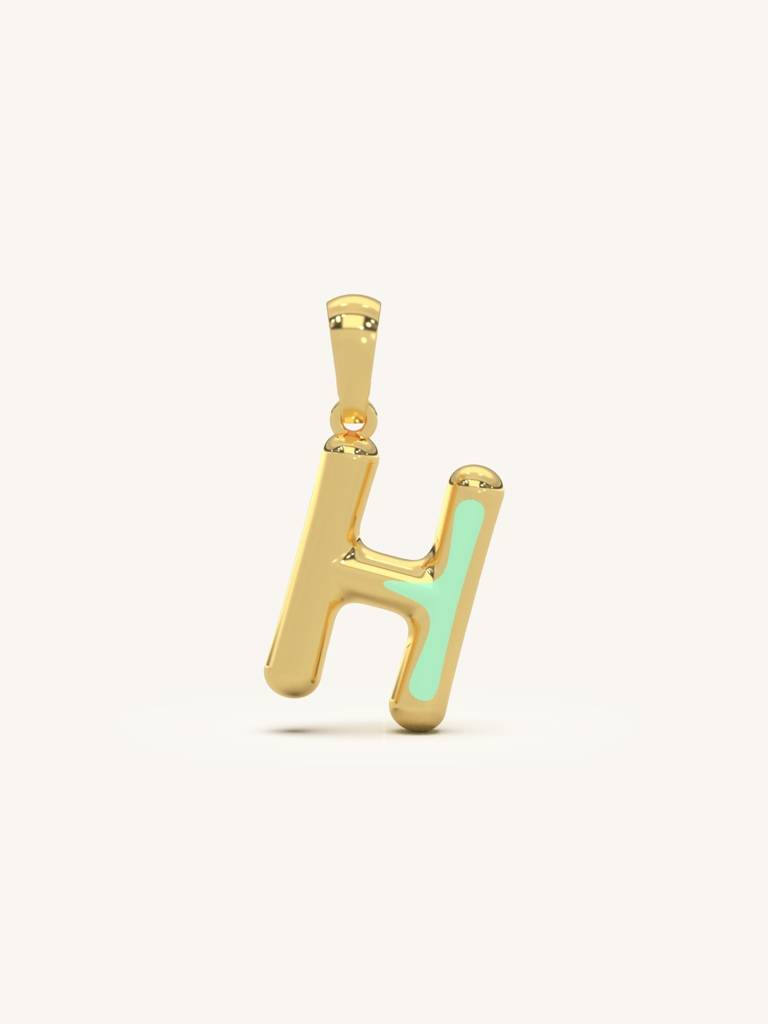Initial Pendant 925 Sterling Silver 18Kt Gold Vermeil Jewellery For Women : QC120008_Y