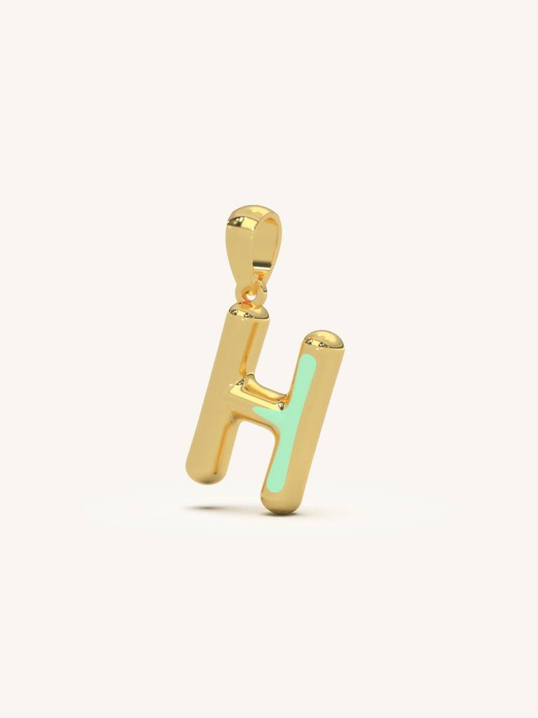 Initial Pendant 925 Sterling Silver 18Kt Gold Vermeil Jewellery For Women : QC120008_Y