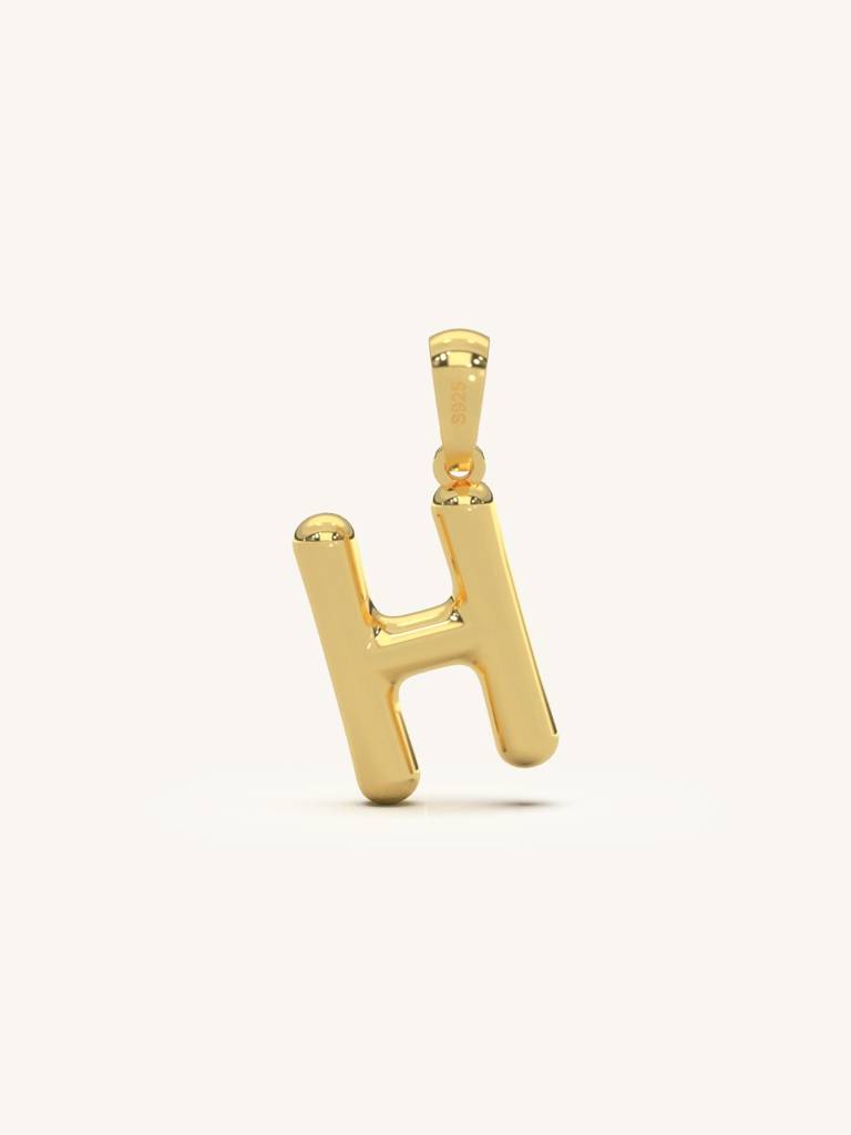 Initial Pendant 925 Sterling Silver 18Kt Gold Vermeil Jewellery For Women : QC120008_Y