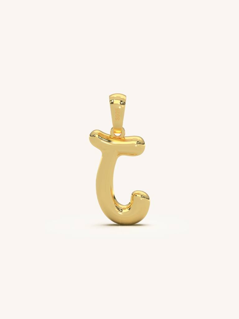 Initial Pendant 925 Sterling Silver 18Kt Gold Vermeil Jewellery For Women : QC120010_Y