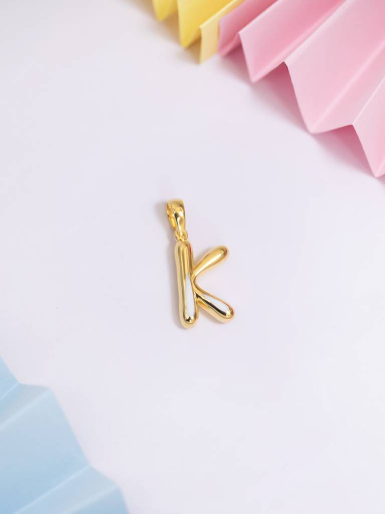 Initial Pendant 925 Sterling Silver 18Kt Gold Vermeil Jewellery For Women : QC120011_Y