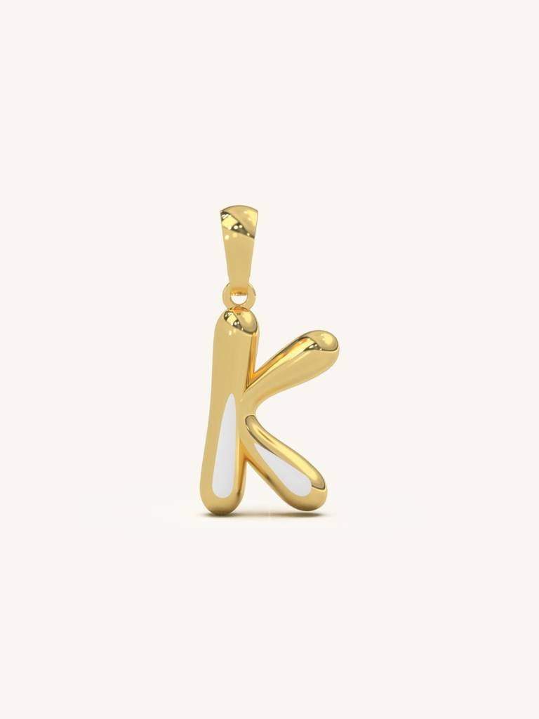 Initial Pendant 925 Sterling Silver 18Kt Gold Vermeil Jewellery For Women : QC120011_Y