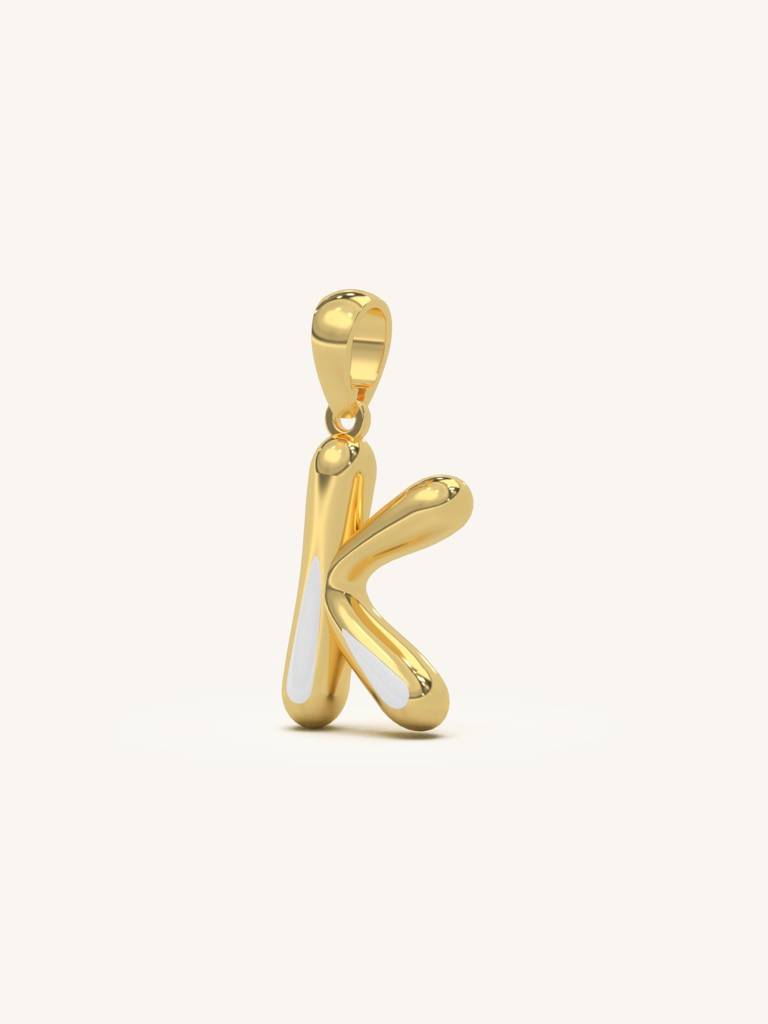 Initial Pendant 925 Sterling Silver 18Kt Gold Vermeil Jewellery For Women : QC120011_Y