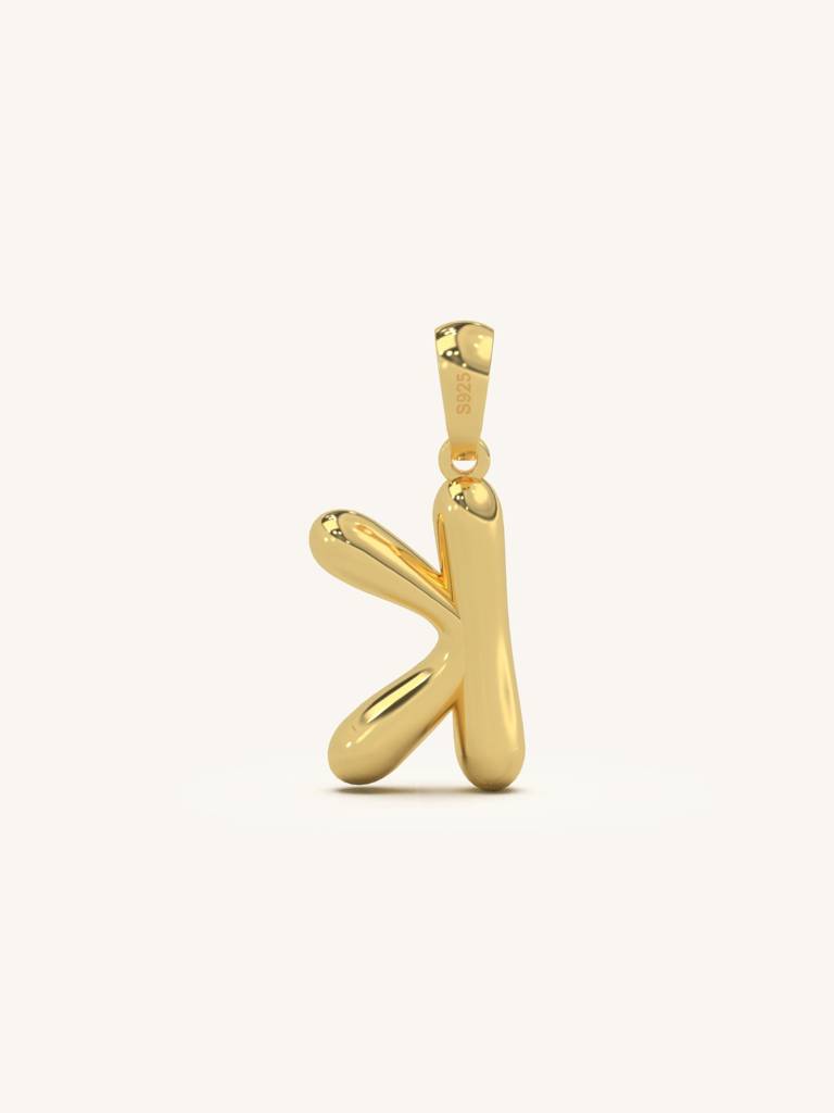 Initial Pendant 925 Sterling Silver 18Kt Gold Vermeil Jewellery For Women : QC120011_Y