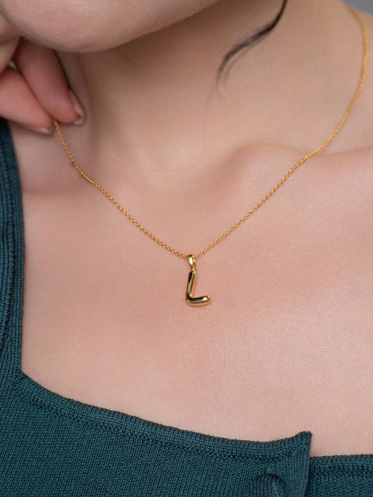 Initial Pendant 925 Sterling Silver 18Kt Gold Vermeil Jewellery For Women : QC120012_Y