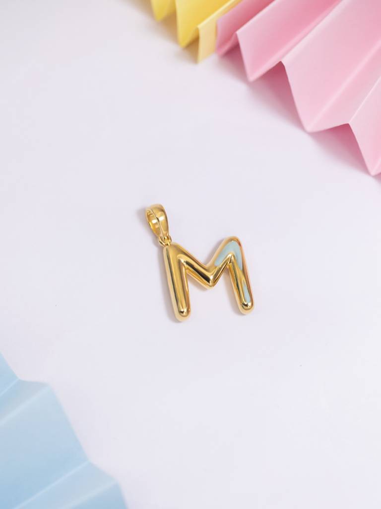 Initial Pendant 925 Sterling Silver 18Kt Gold Vermeil Jewellery For Women : QC120013_Y