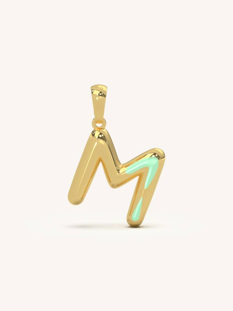 Initial Pendant 925 Sterling Silver 18Kt Gold Vermeil Jewellery For Women : QC120013_Y