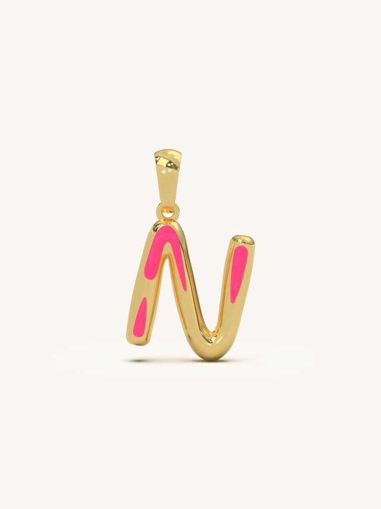 Initial Pendant 925 Sterling Silver 18Kt Gold Vermeil Jewellery For Women : QC120014_Y