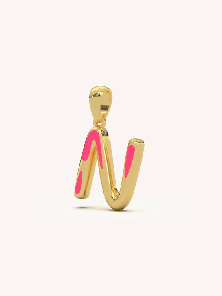 Initial Pendant 925 Sterling Silver 18Kt Gold Vermeil Jewellery For Women : QC120014_Y