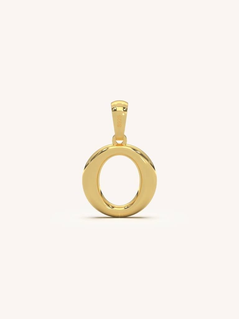 Initial Pendant 925 Sterling Silver 18Kt Gold Vermeil Jewellery For Women : QC120015_Y
