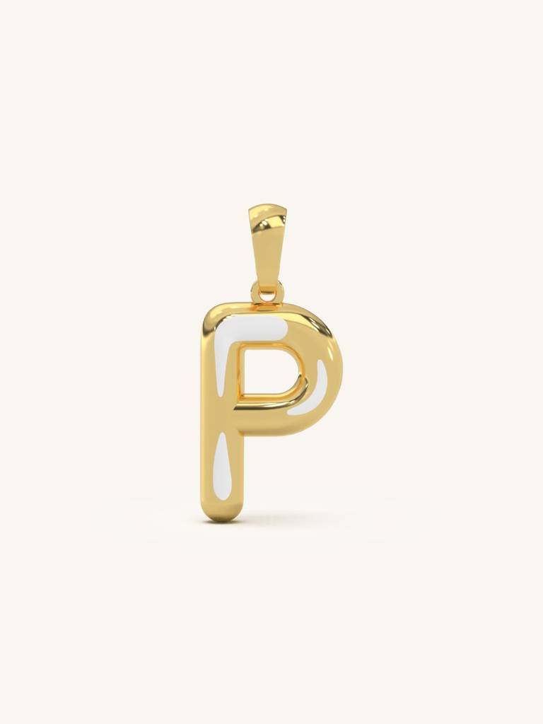 Initial Pendant 925 Sterling Silver 18Kt Gold Vermeil Jewellery For Women : QC120016_Y