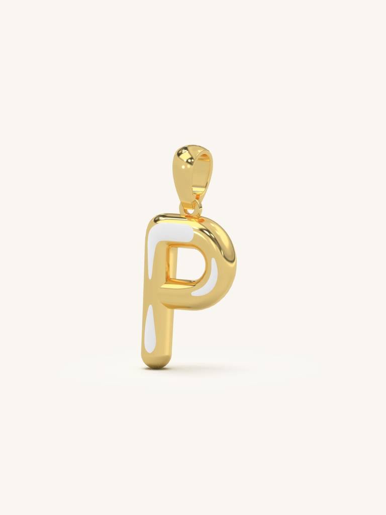 Initial Pendant 925 Sterling Silver 18Kt Gold Vermeil Jewellery For Women : QC120016_Y