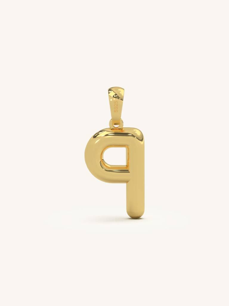 Initial Pendant 925 Sterling Silver 18Kt Gold Vermeil Jewellery For Women : QC120016_Y