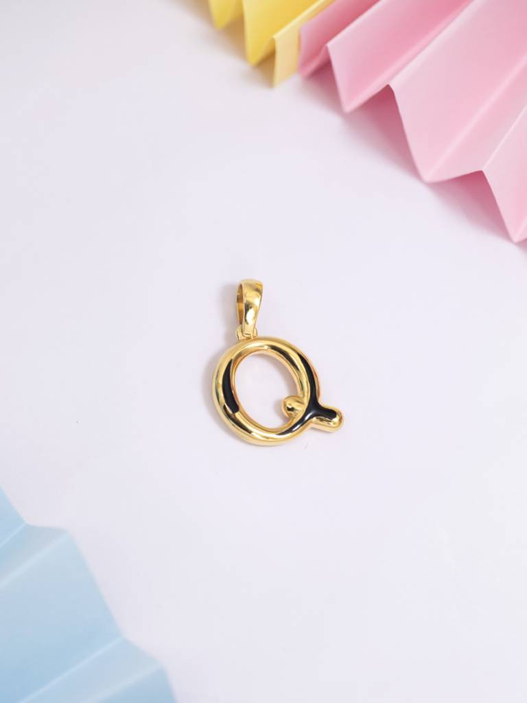 Initial Pendant 925 Sterling Silver 18Kt Gold Vermeil Jewellery For Women : QC120017_Y