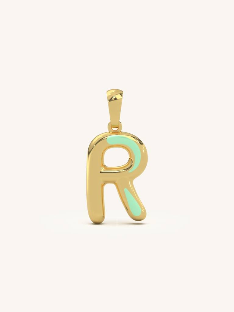 Initial Pendant 925 Sterling Silver 18Kt Gold Vermeil Jewellery For Women : QC120018_Y