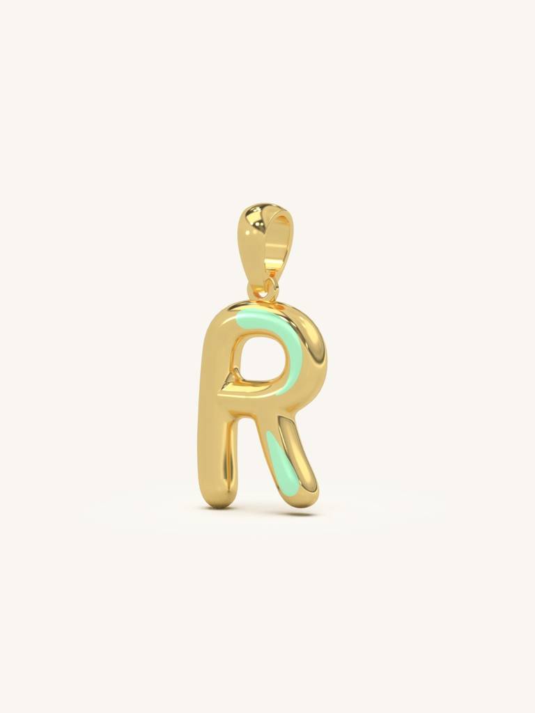 Initial Pendant 925 Sterling Silver 18Kt Gold Vermeil Jewellery For Women : QC120018_Y