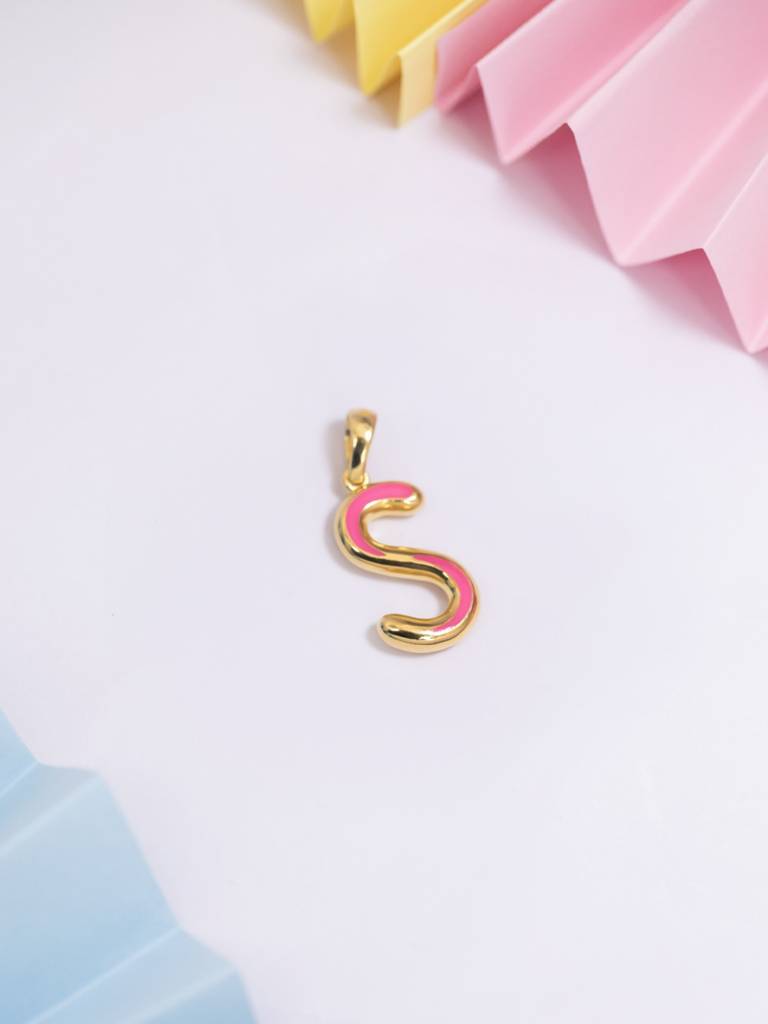 Initial Pendant 925 Sterling Silver 18Kt Gold Vermeil Jewellery For Women : QC120019_Y