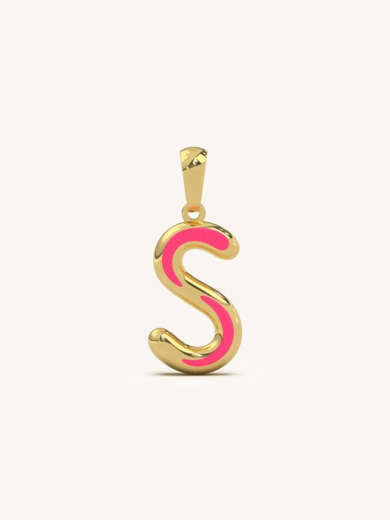 Initial Pendant 925 Sterling Silver 18Kt Gold Vermeil Jewellery For Women : QC120019_Y