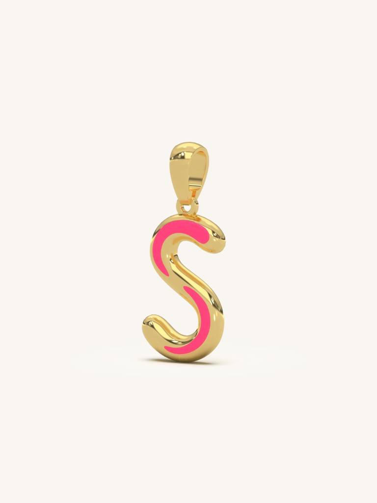 Initial Pendant 925 Sterling Silver 18Kt Gold Vermeil Jewellery For Women : QC120019_Y