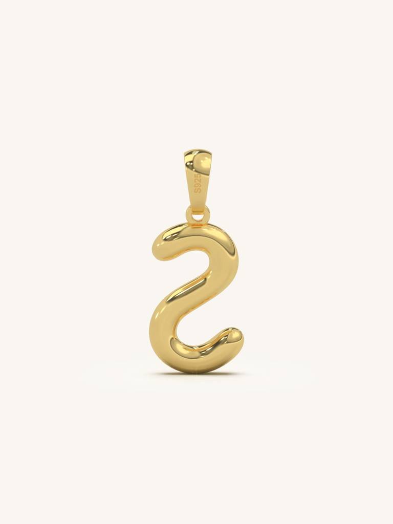 Initial Pendant 925 Sterling Silver 18Kt Gold Vermeil Jewellery For Women : QC120019_Y